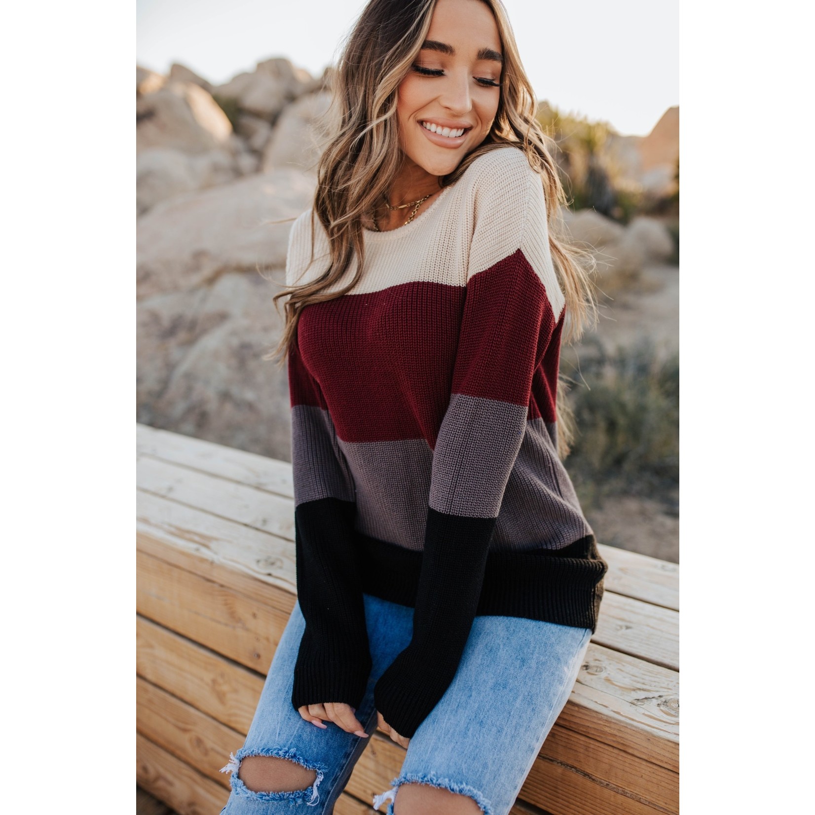 Paige Sweater Wine MAW14544 - FF2 Get 