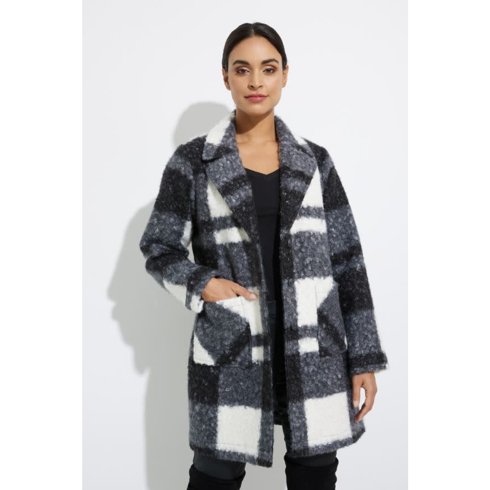 Charlie B Boucle Knit Tailored Collar Coat