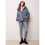 Charlie B Iridescent Solid Puffer Coat