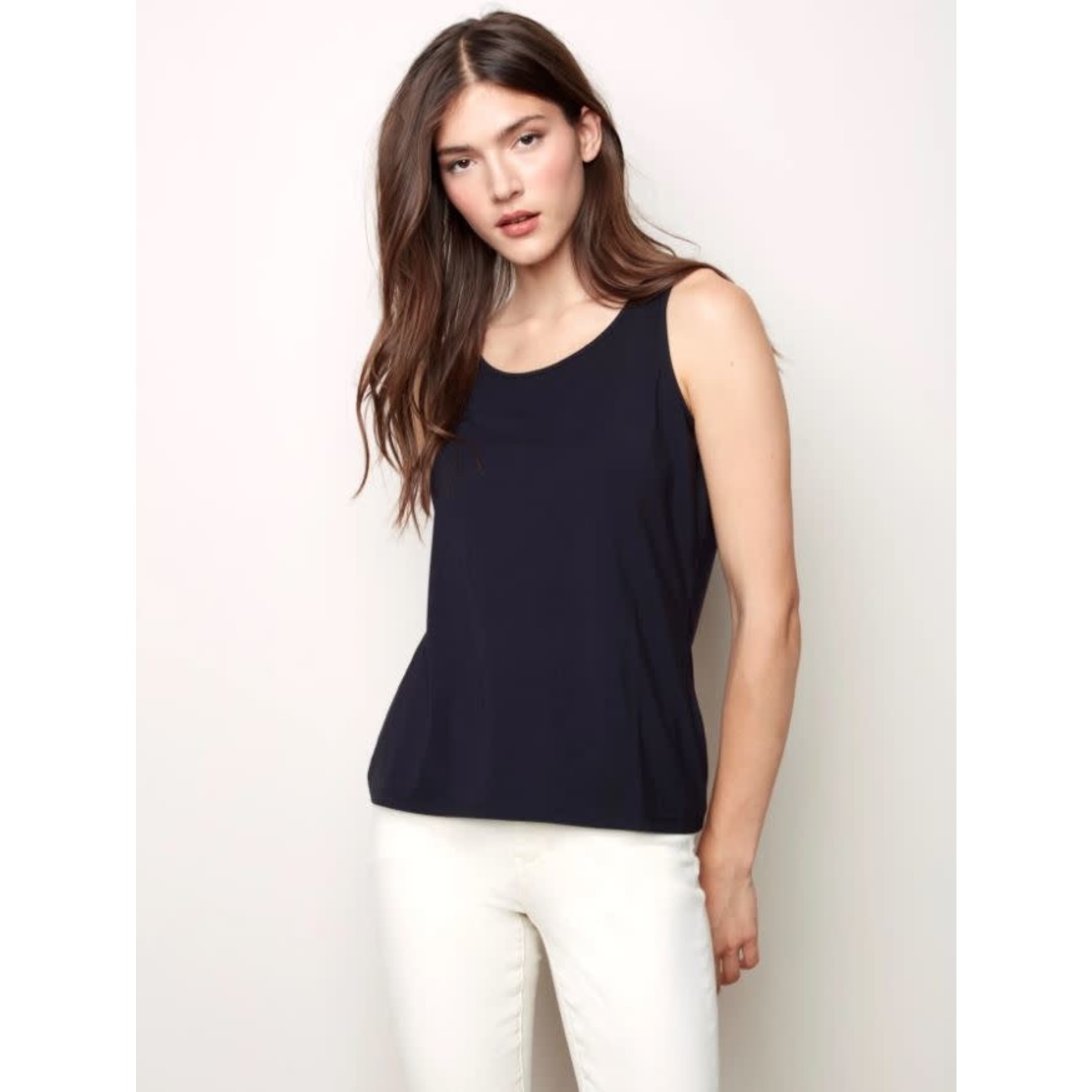 Sleek Scoop Cami Top Navy