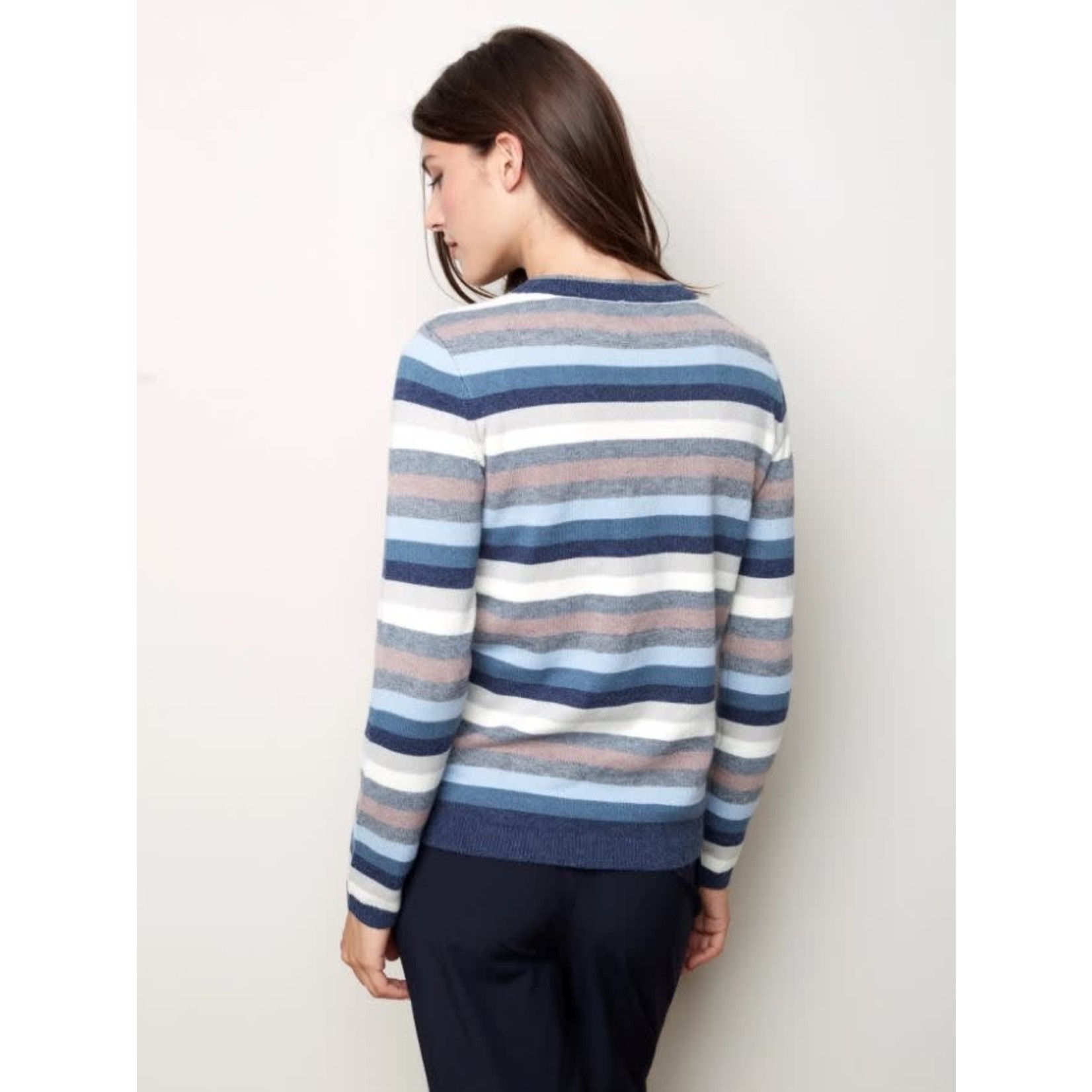 Charlie B Crew Neck Sweater With Pocket