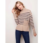 Charlie B Funnel Neck Sweater With Pocket