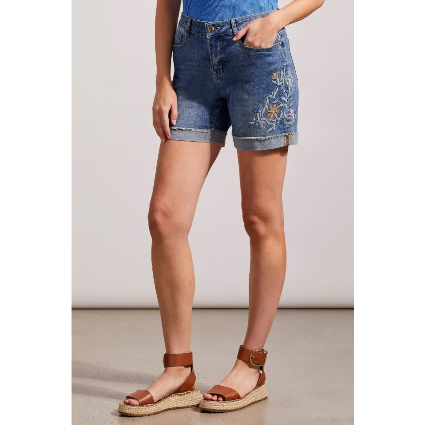 Tribal Audrey Embroidered Shorts