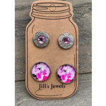 Jill's Jewels Pink Camo 40 Caliber Bullet Earrings