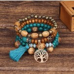 GGS Boho Multilayer Wood Beaded Bracelet #6