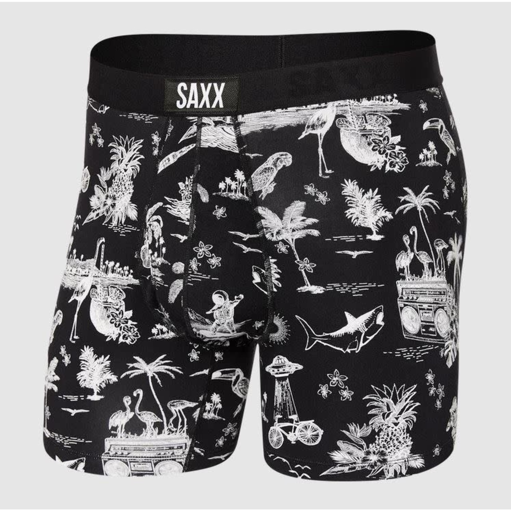 SAXX Ultra Boxer Brief Black Astro Surf And Turf