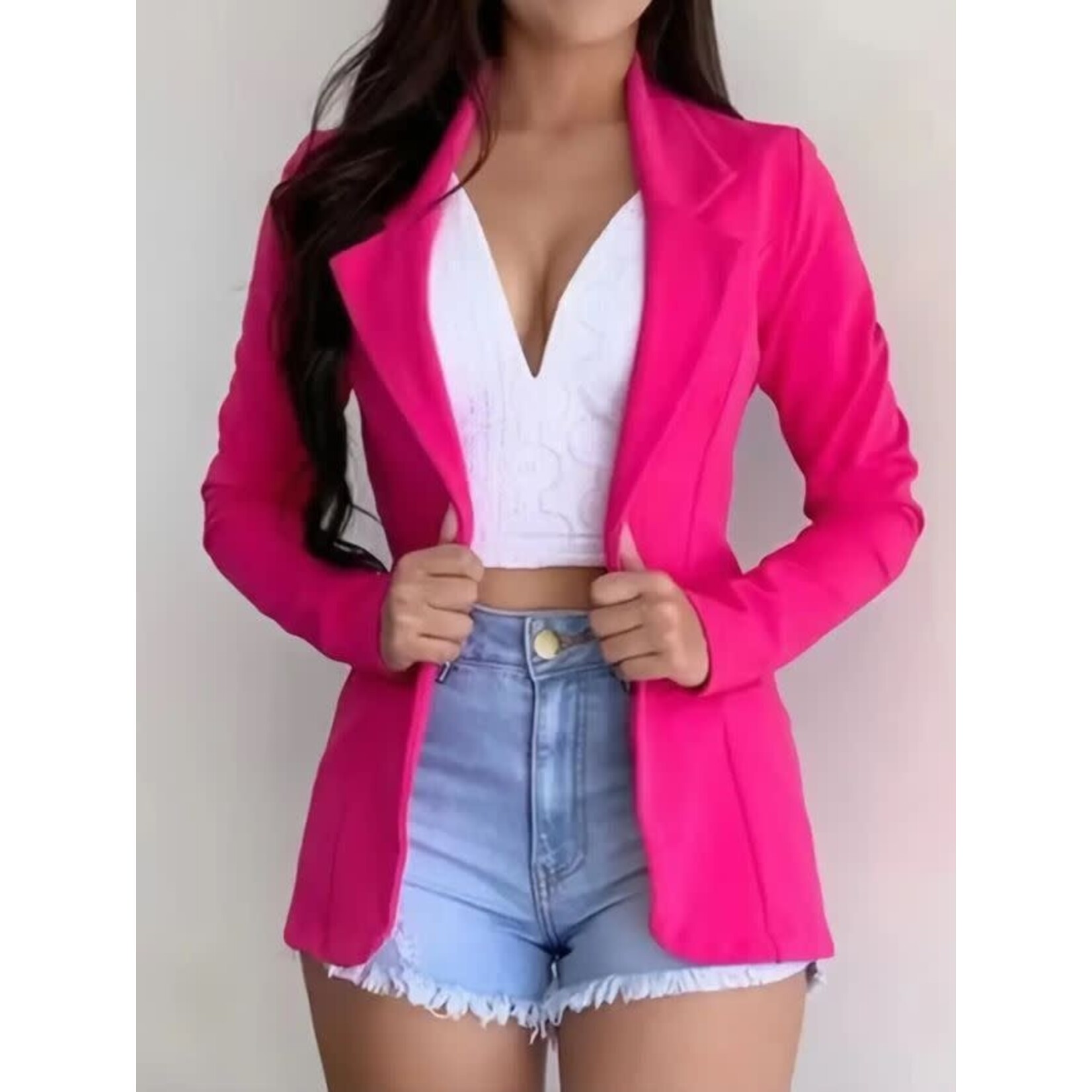 GGS Fitted Stretch Blazer Rose