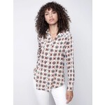 Charlie B Printed Crepe Blouse