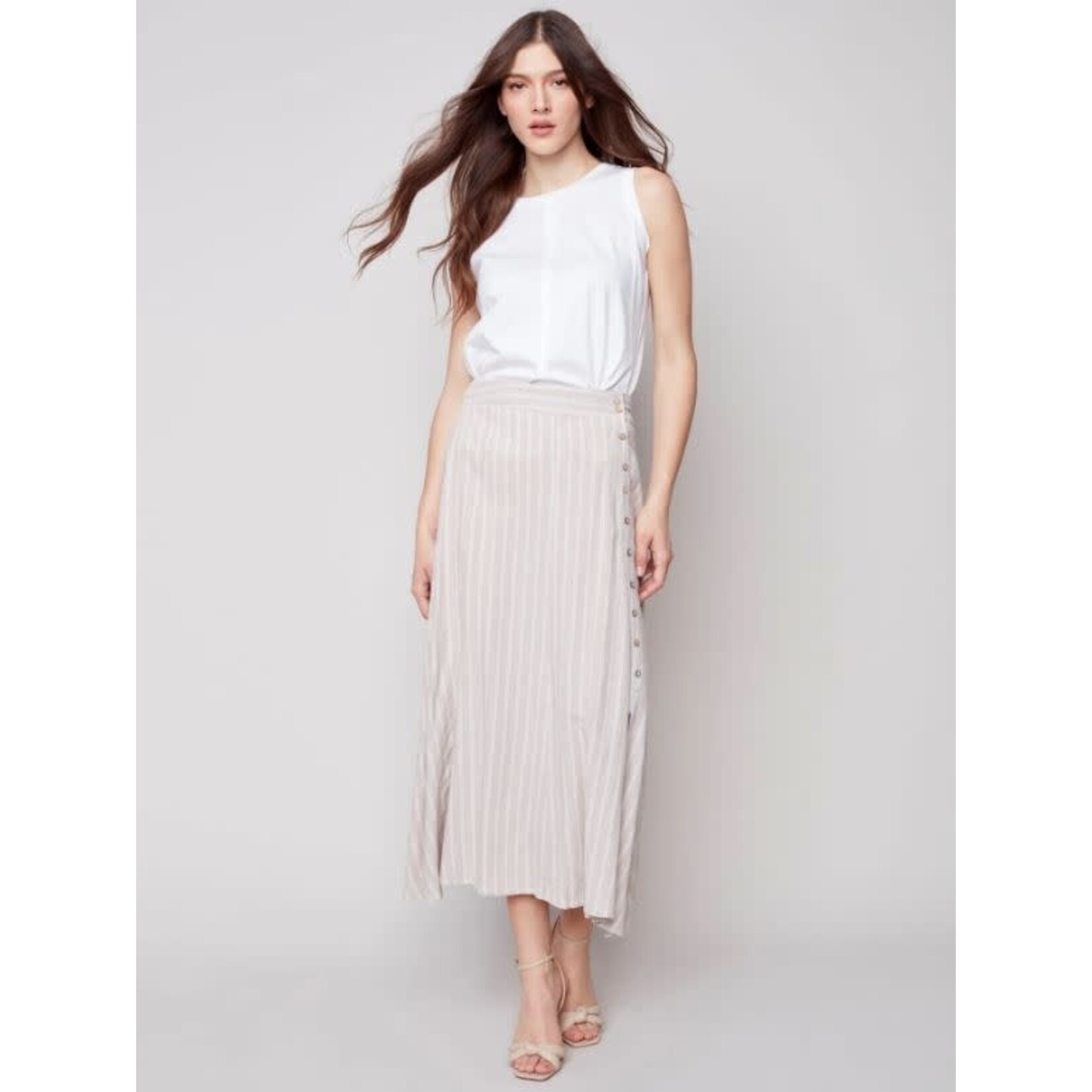 Charlie B Long Linen Skirt