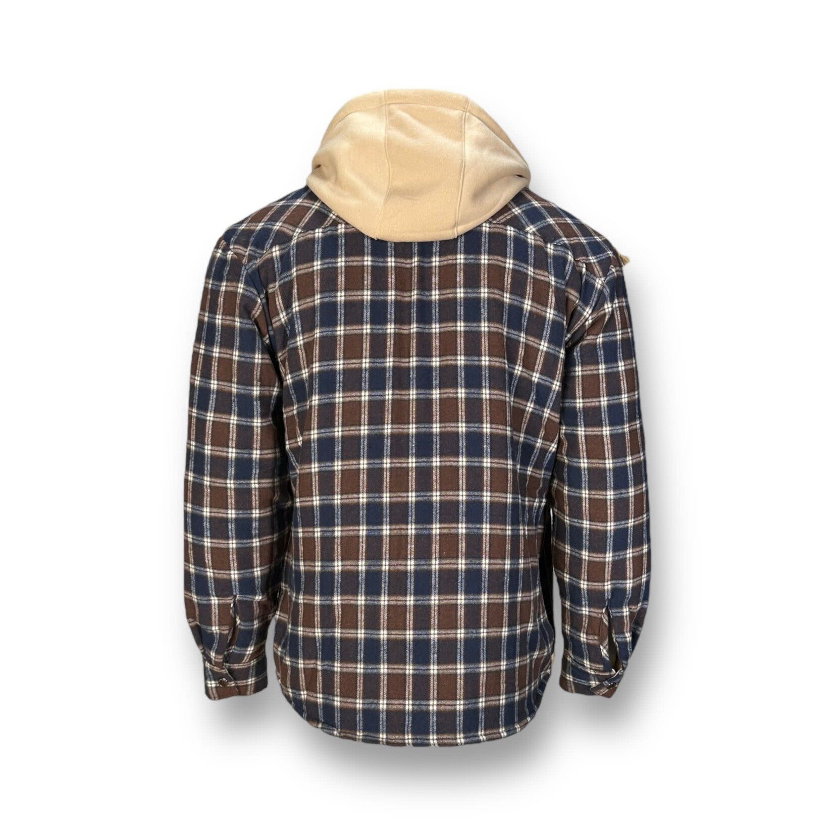 Oxygen Lined Plaid Shirt Jacket With Hoodie