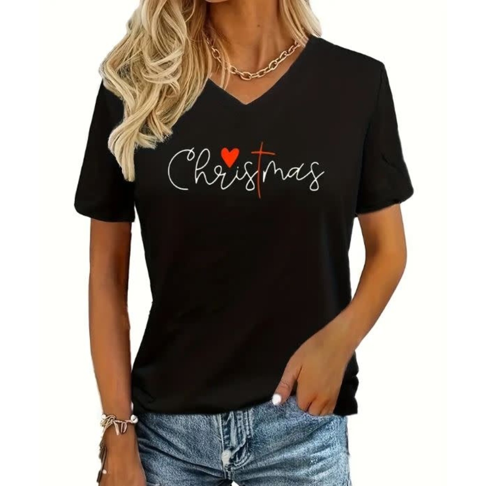 GGS Christmas Heart T-Shirt Black