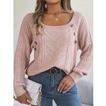 GGS Button Detail Knit Sweater Pink