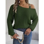 GGS Tami Cold Shoulder Sweater Army