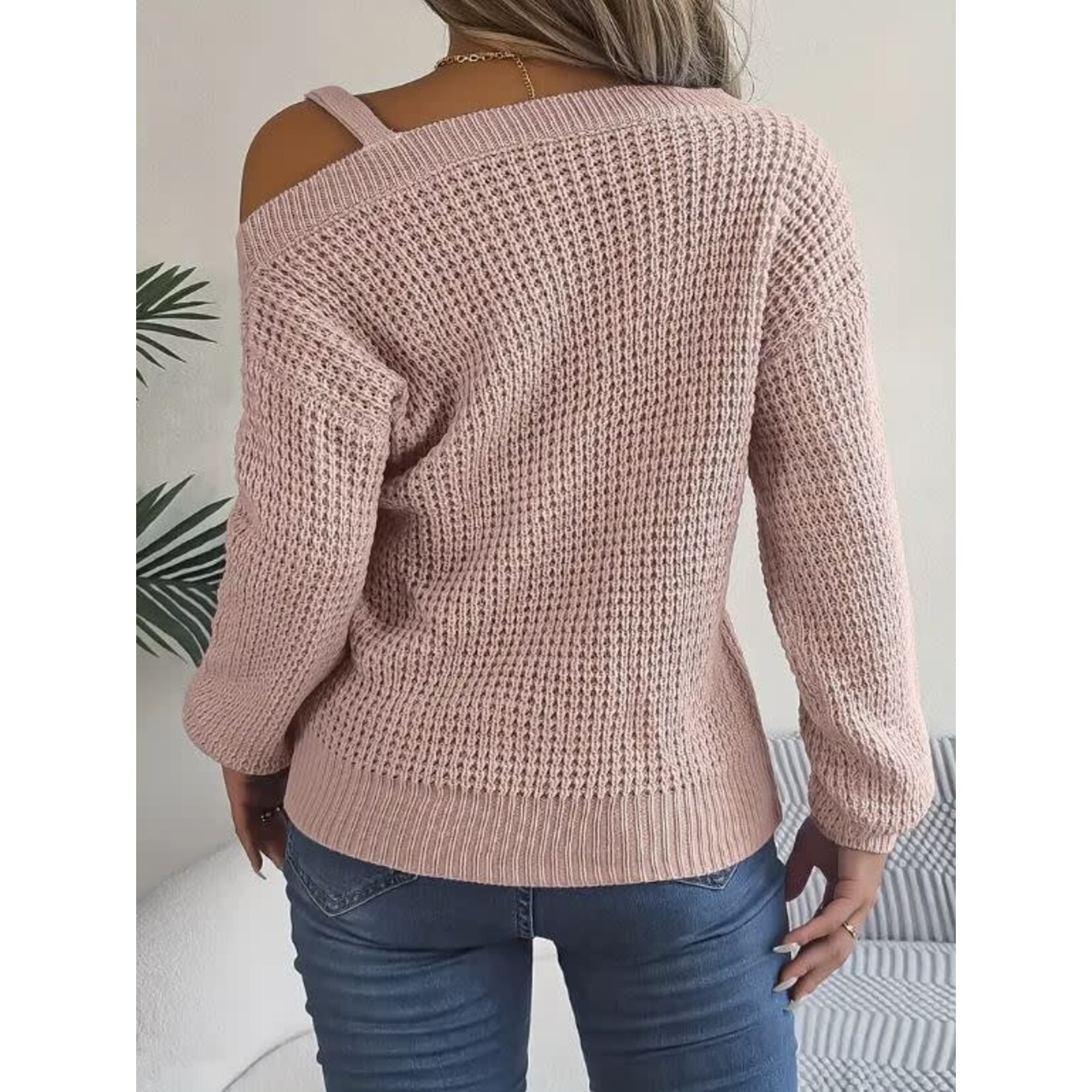GGS Tami Cold Shoulder Sweater Baby Pink