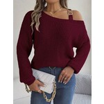 GGS Tami Cold Shoulder Sweater Burgundy