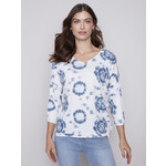 Charlie B Long Sleeve V-Neck Top