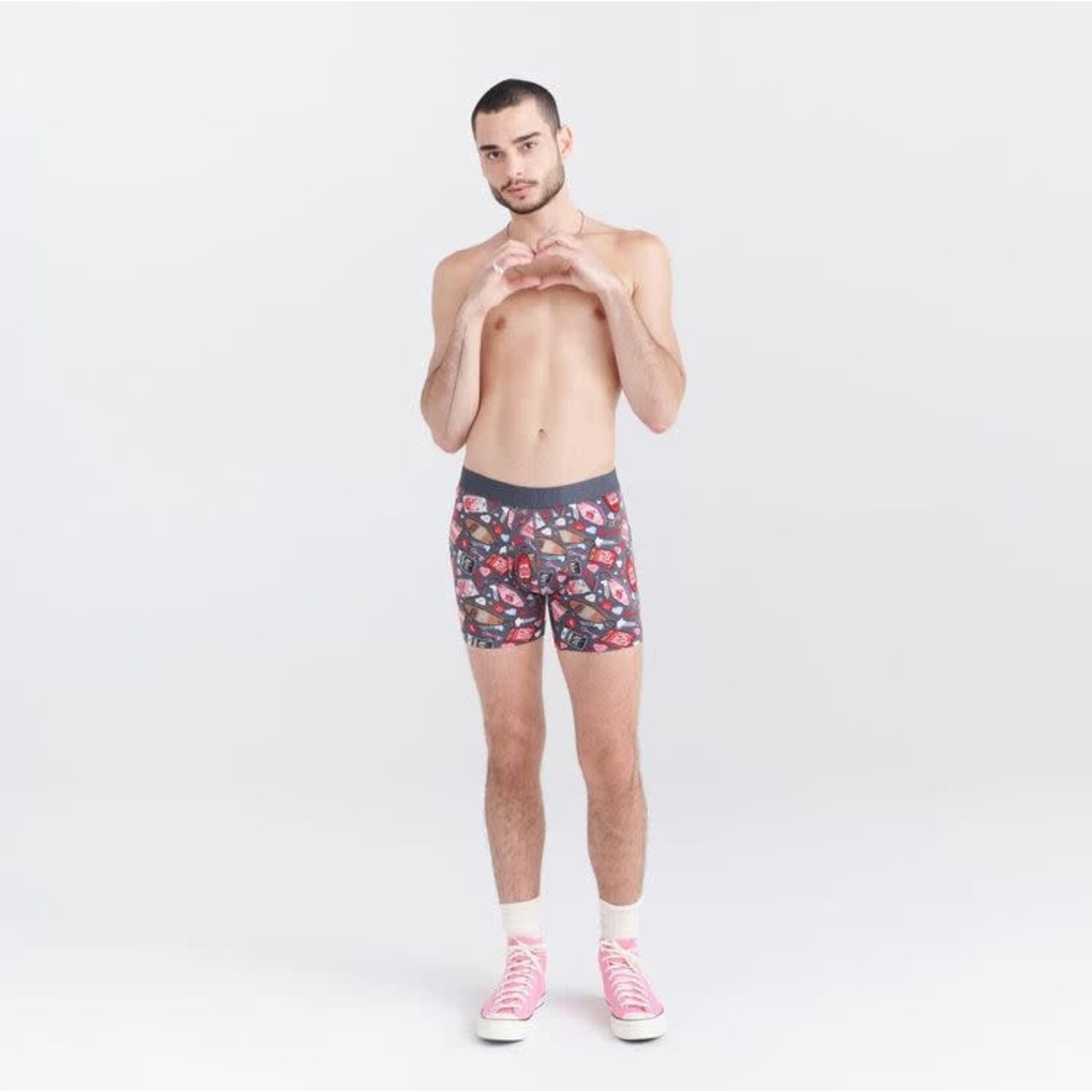 SAXX Droptemp Cotton Boxer Brief No Tell Motel