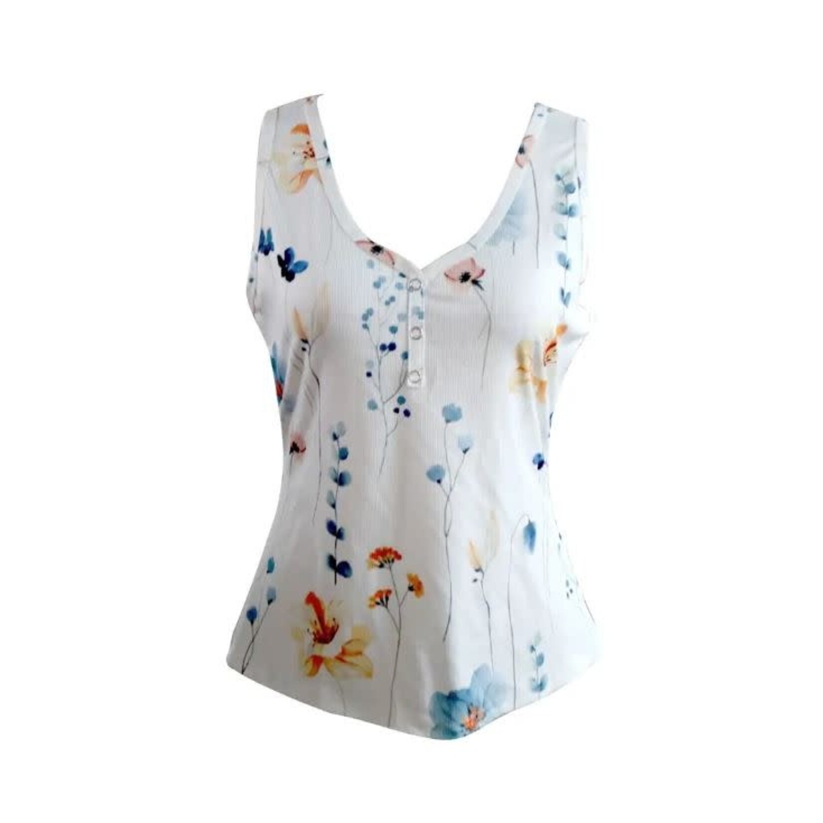GGS Rory Floral Tank Top White