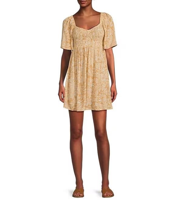 green emerald velvet dress Roxy Golden Dawn Dress-Egret