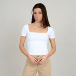Rd Style Stacy Short Sleeve Square Neck Top