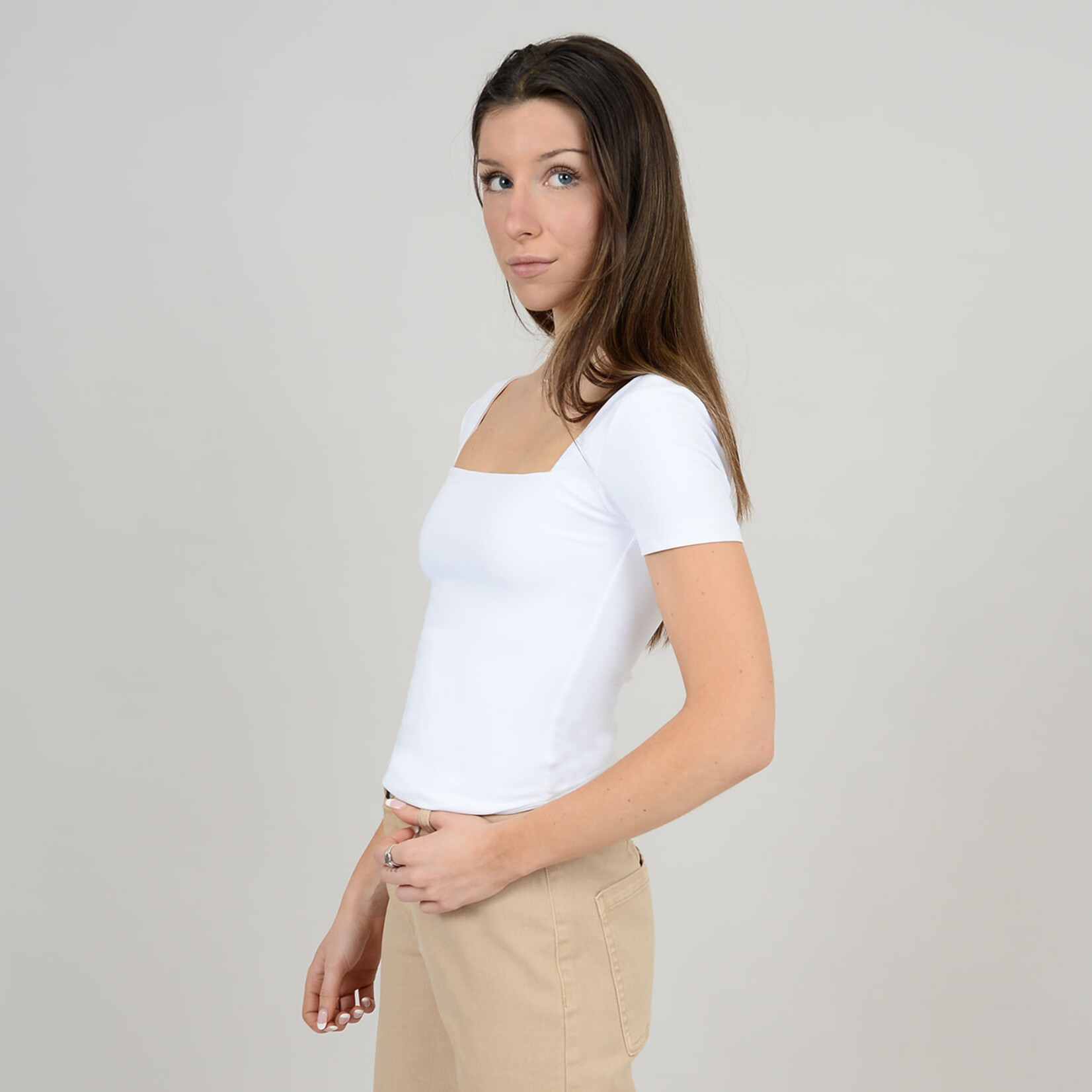 Rd Style Stacy Short Sleeve Square Neck Top