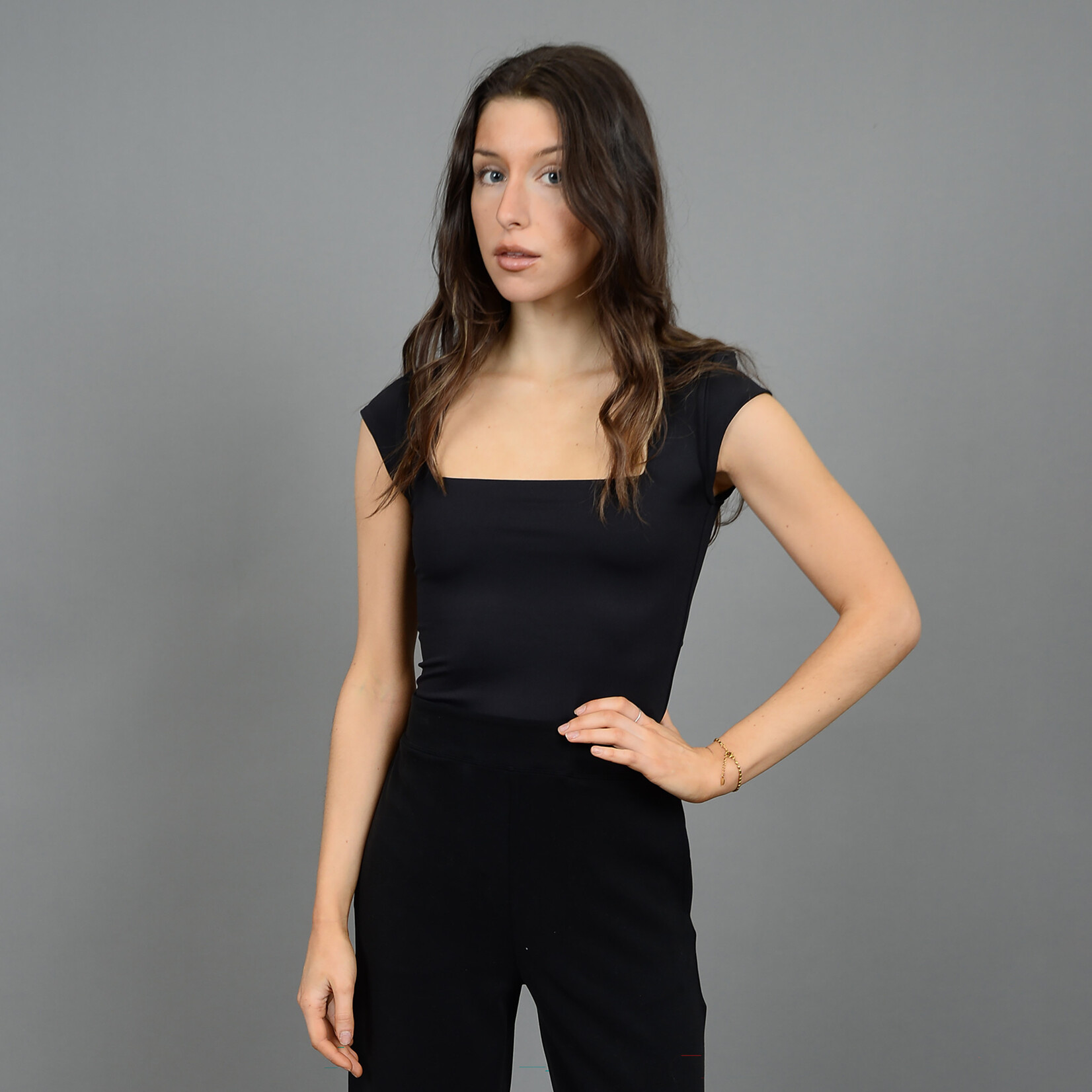 Rd Style Stacy Cap Sleeve Square Neck Bodysuit