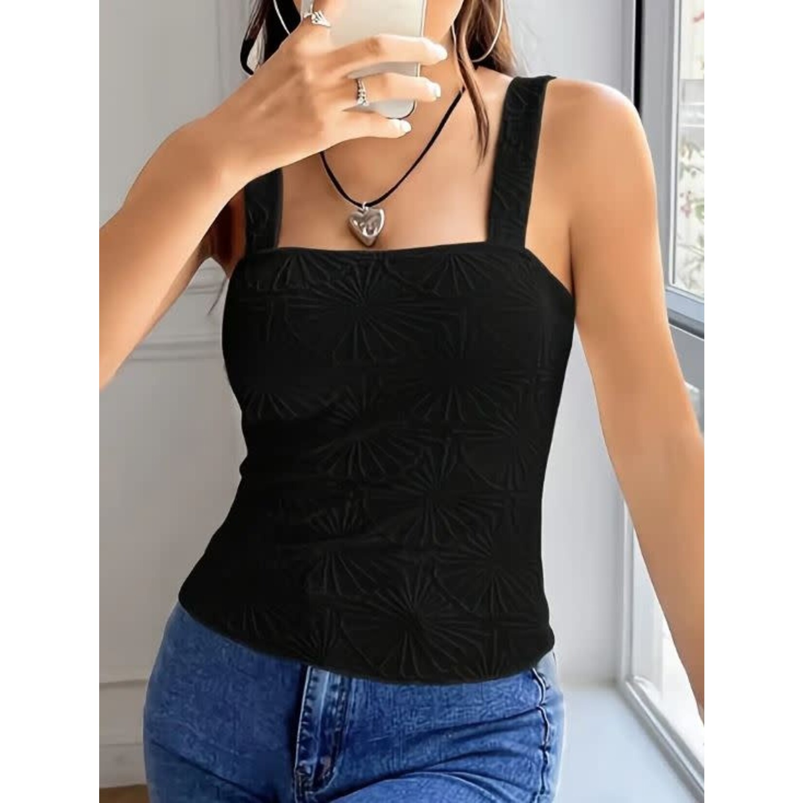 GGS Tara Textured Tank Black