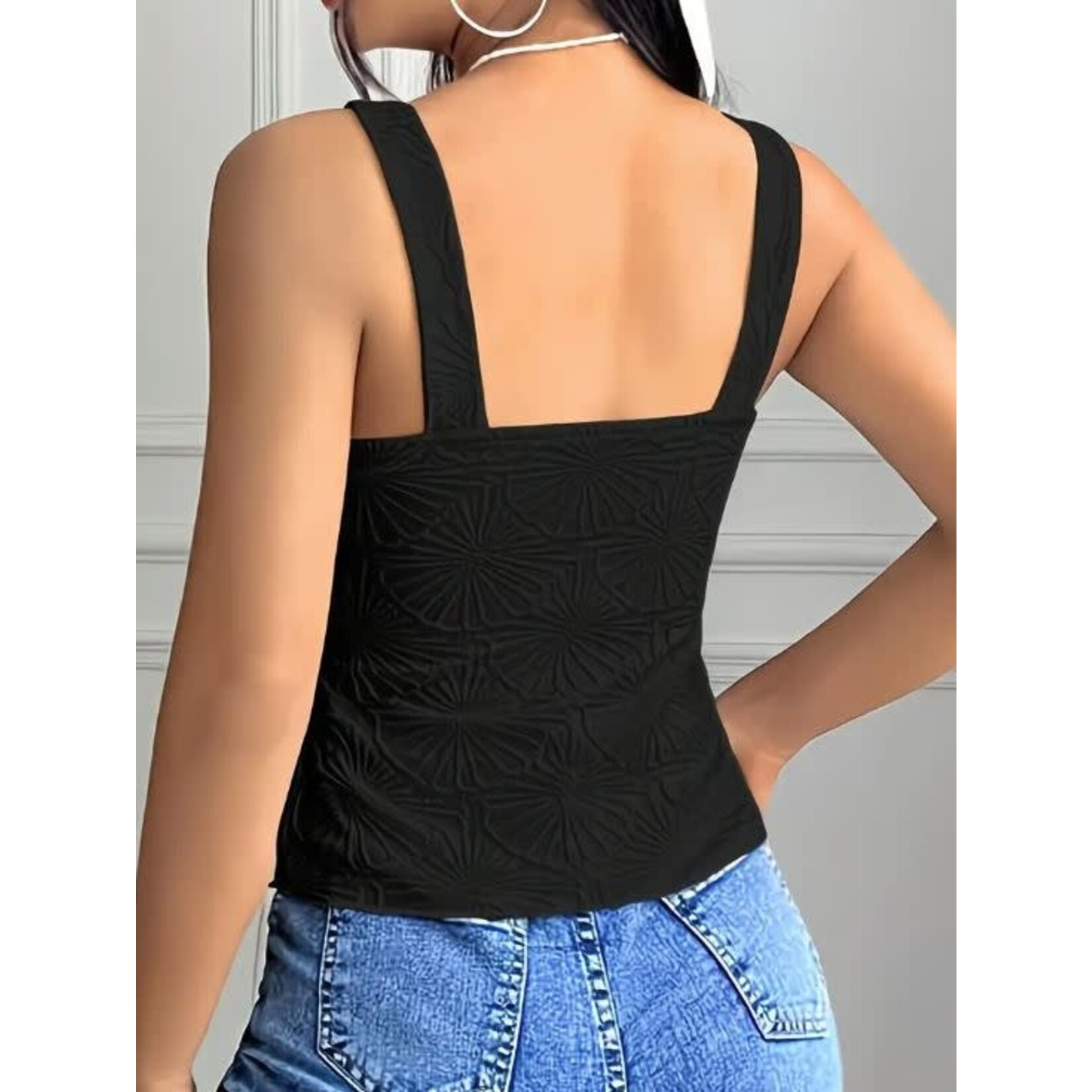 GGS Tara Textured Tank Black