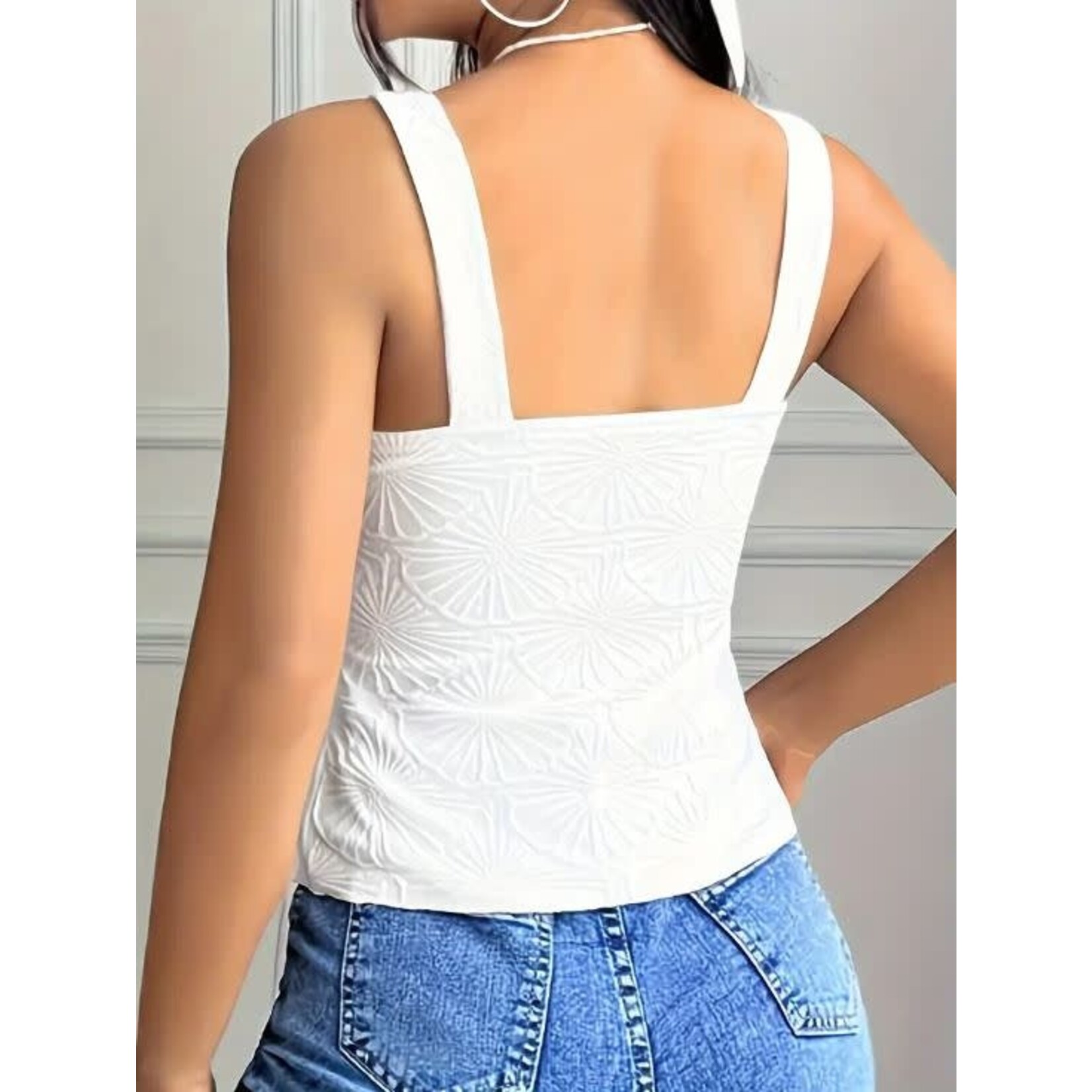 GGS Tara Textured Tank White