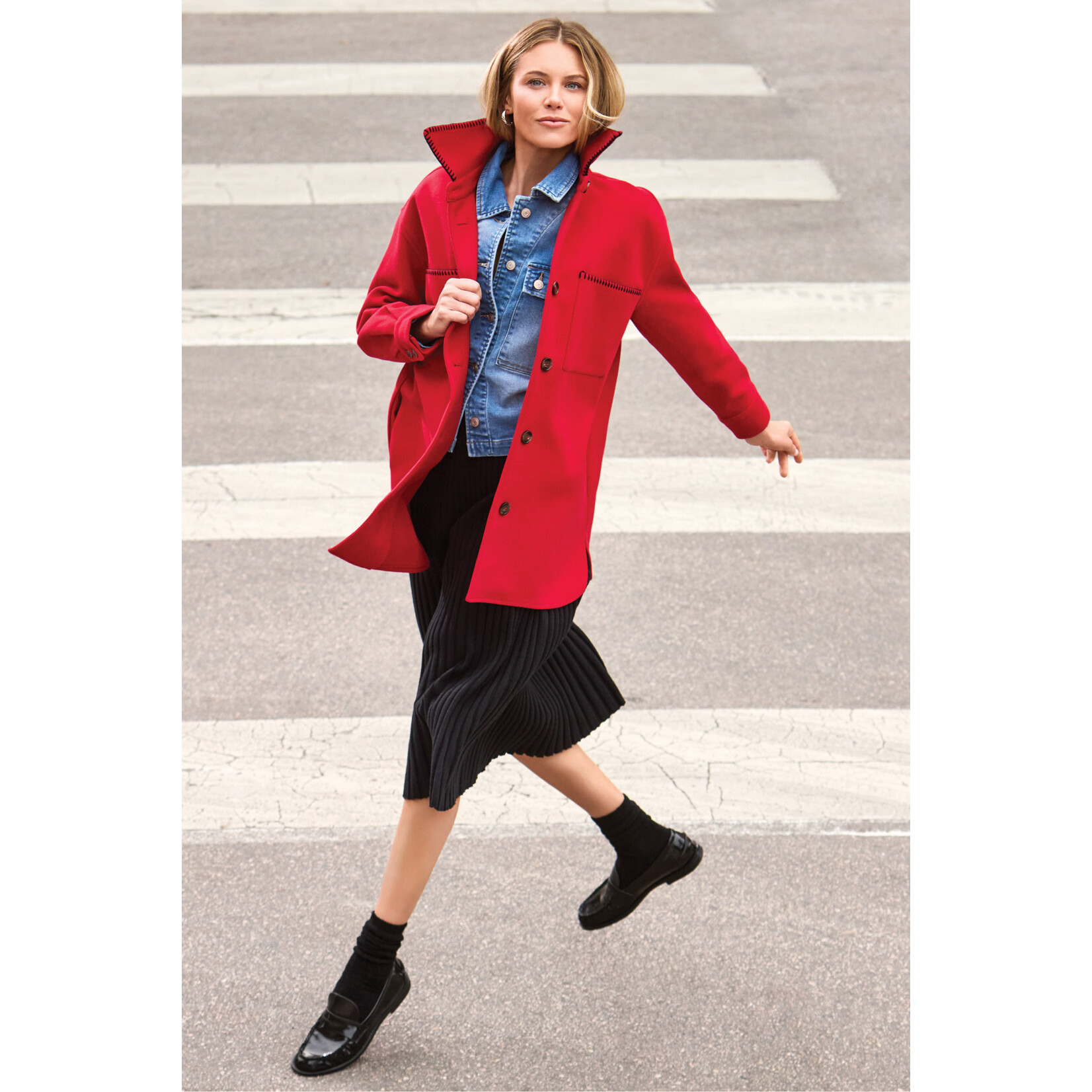 Tribal Blanket Stitch Coat