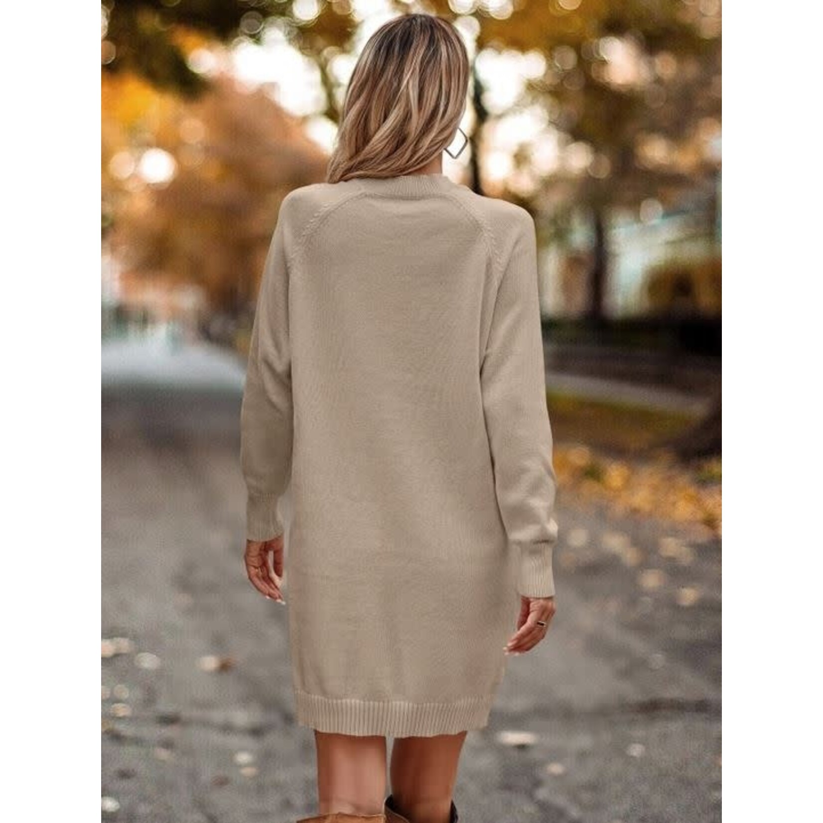 ePretty Shannon Button Detail Sweater Dress