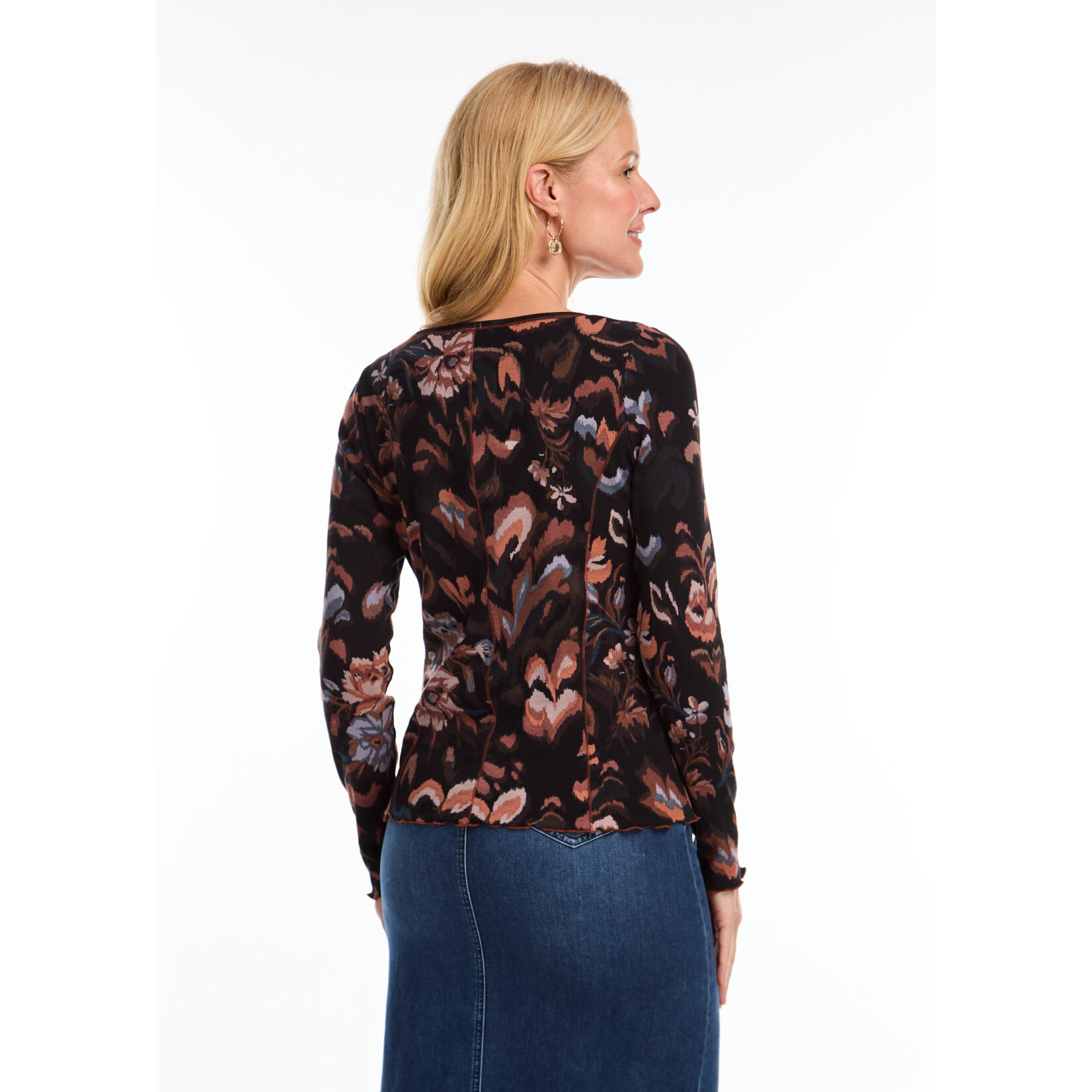 FDJ Long Sleeve V-Neck Top