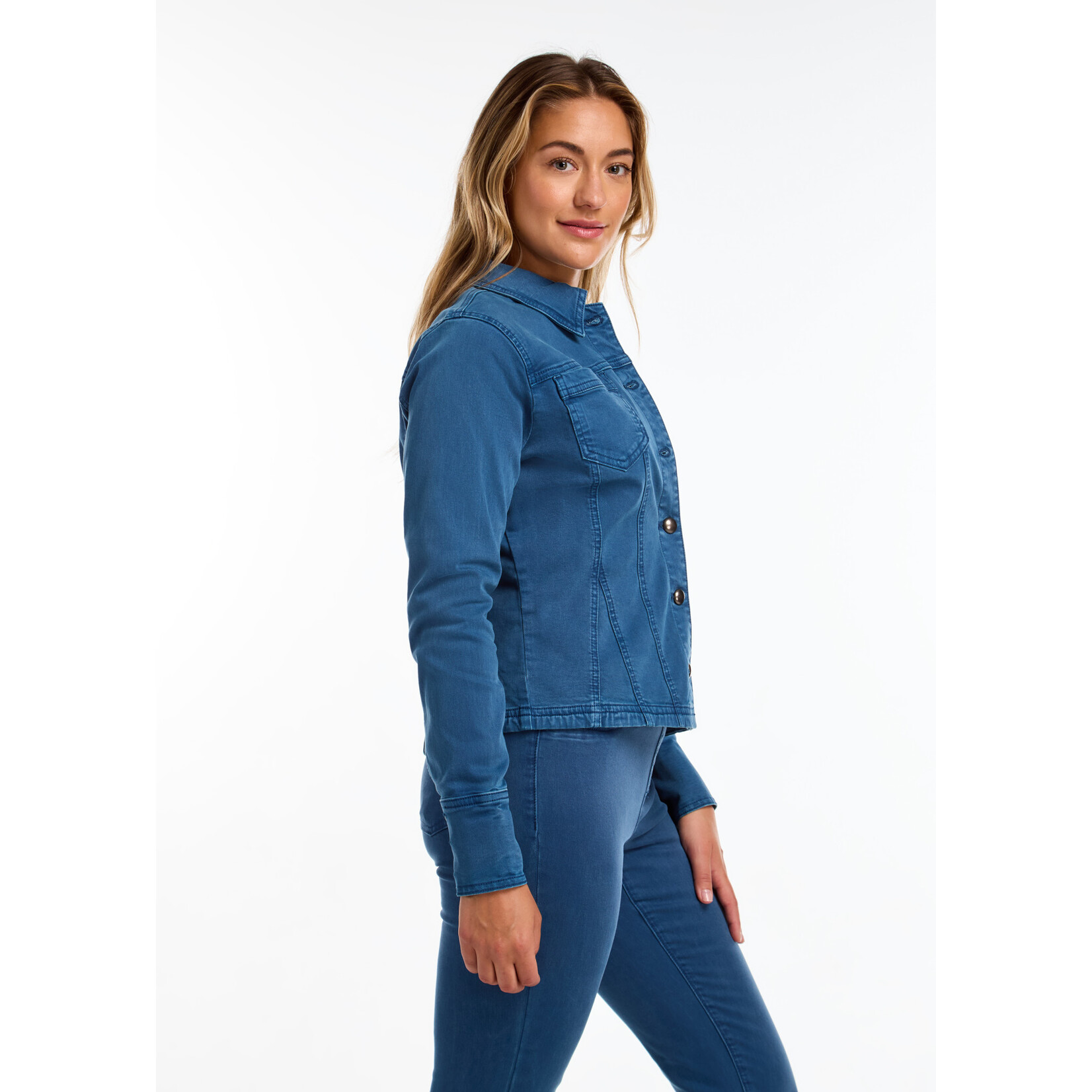 FDJ Flare Crop Denim Jacket