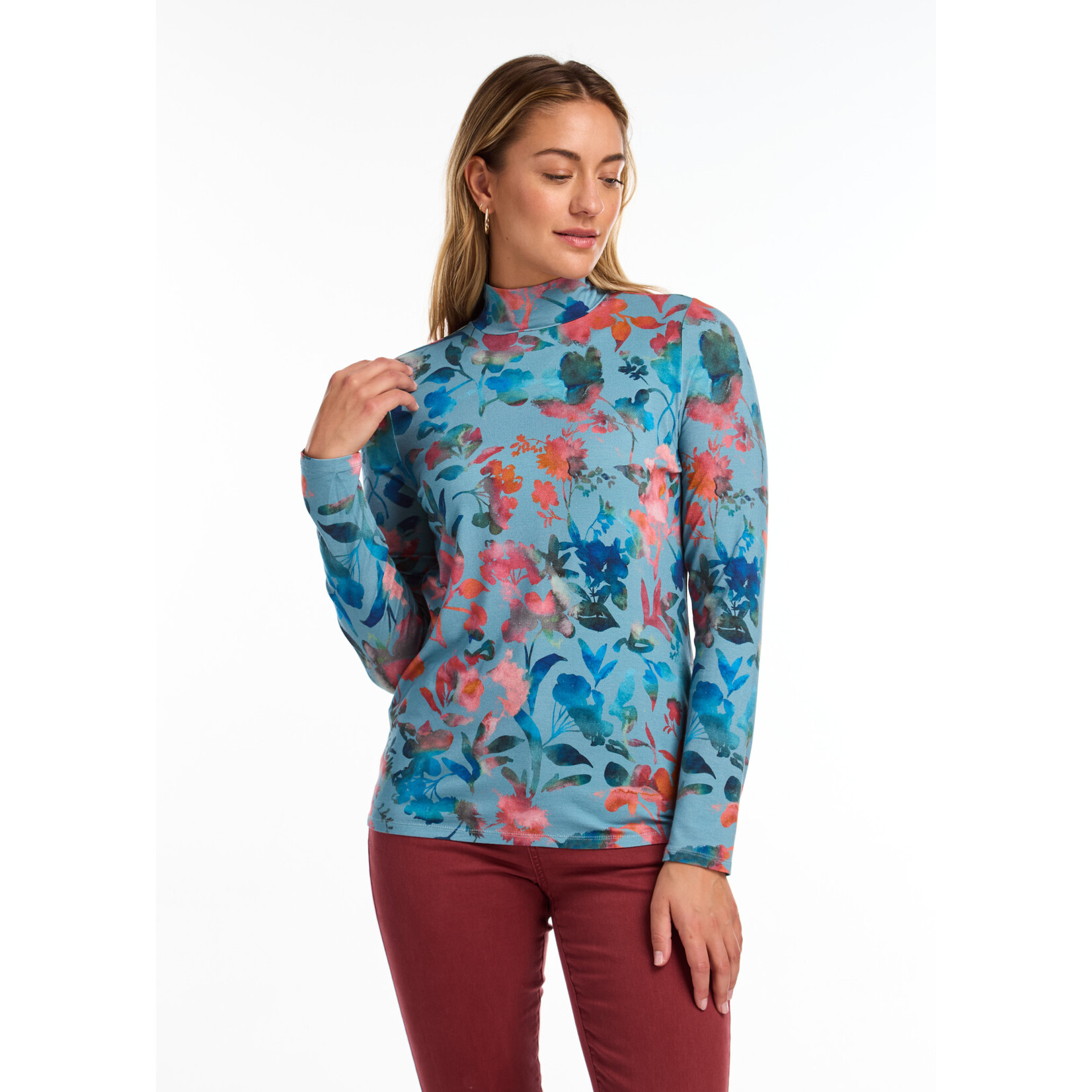 FDJ Long Sleeve Mockneck Top