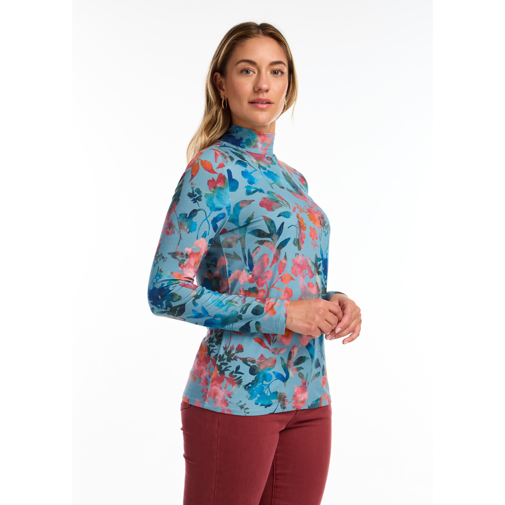 FDJ Long Sleeve Mockneck Top