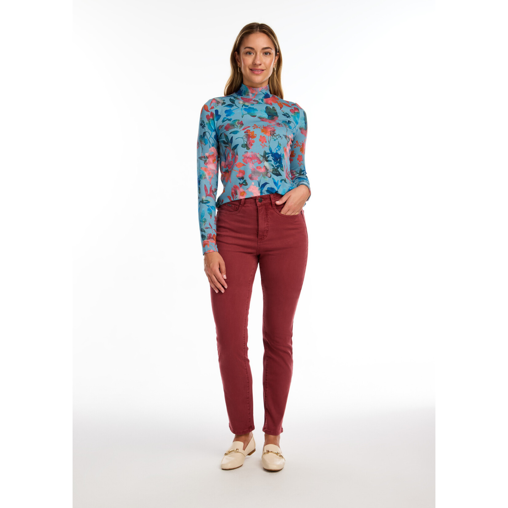 FDJ Long Sleeve Mockneck Top