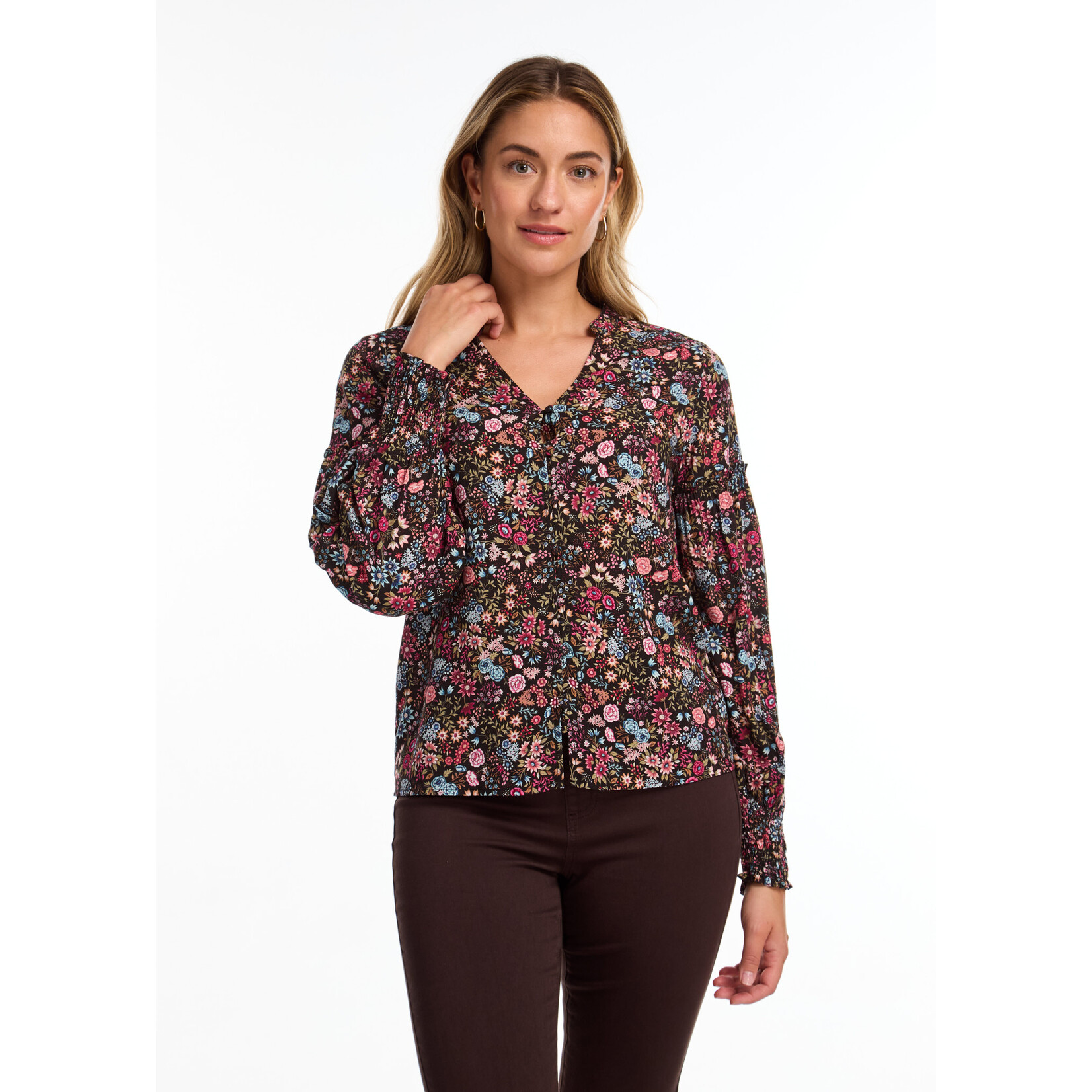 FDJ Smocked Sleeve Blouse