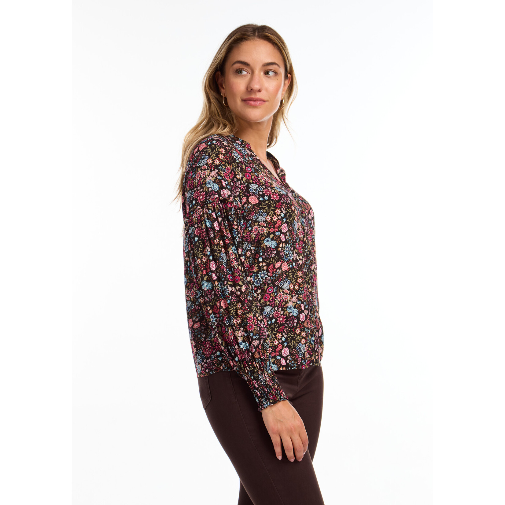 FDJ Smocked Sleeve Blouse