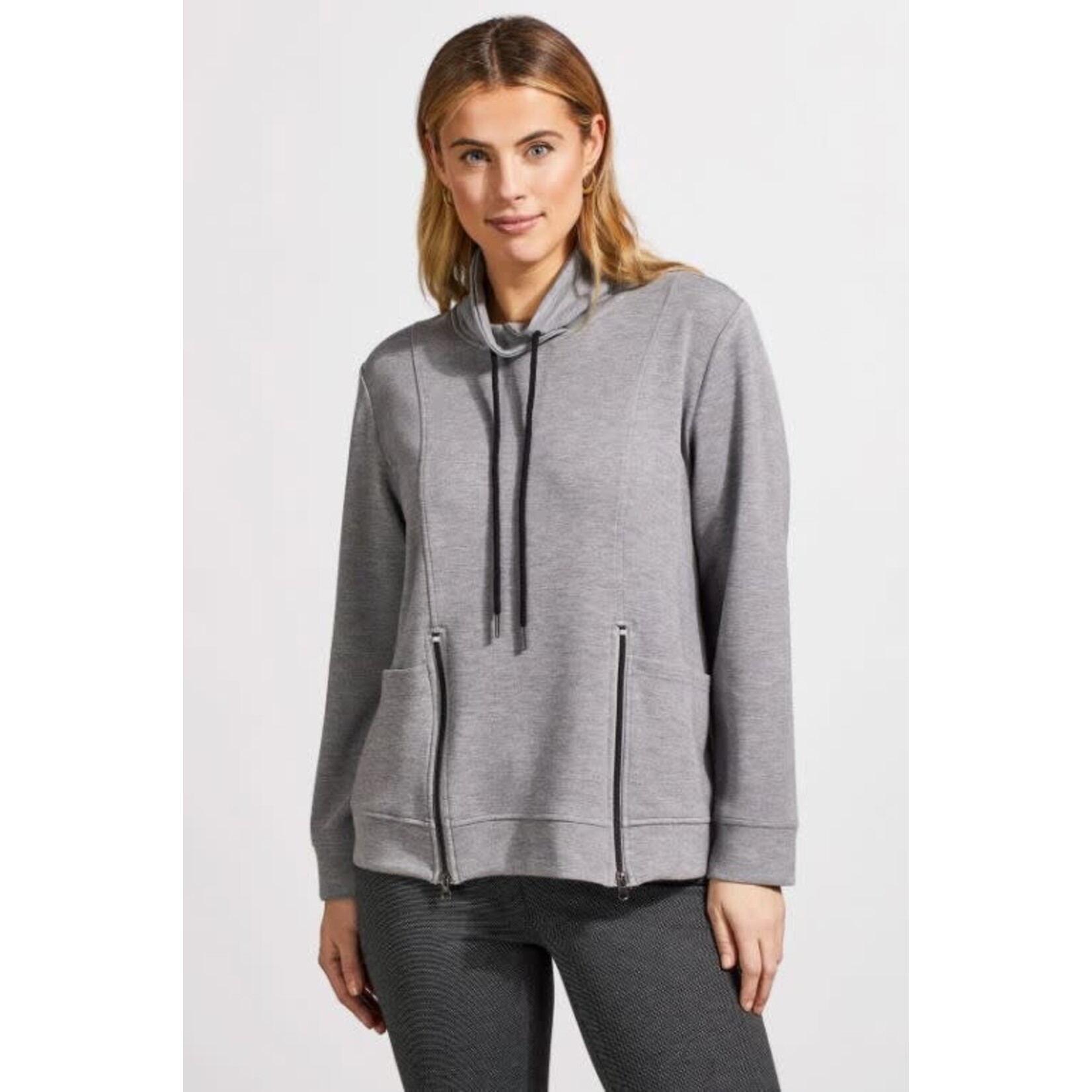 Tribal Funnel Neck Zip Detail Sweater