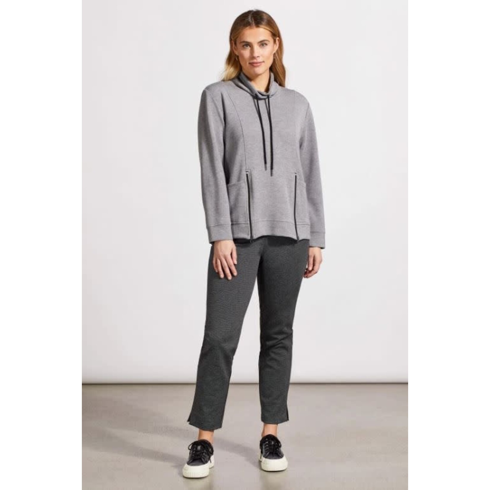 Tribal Funnel Neck Zip Detail Sweater