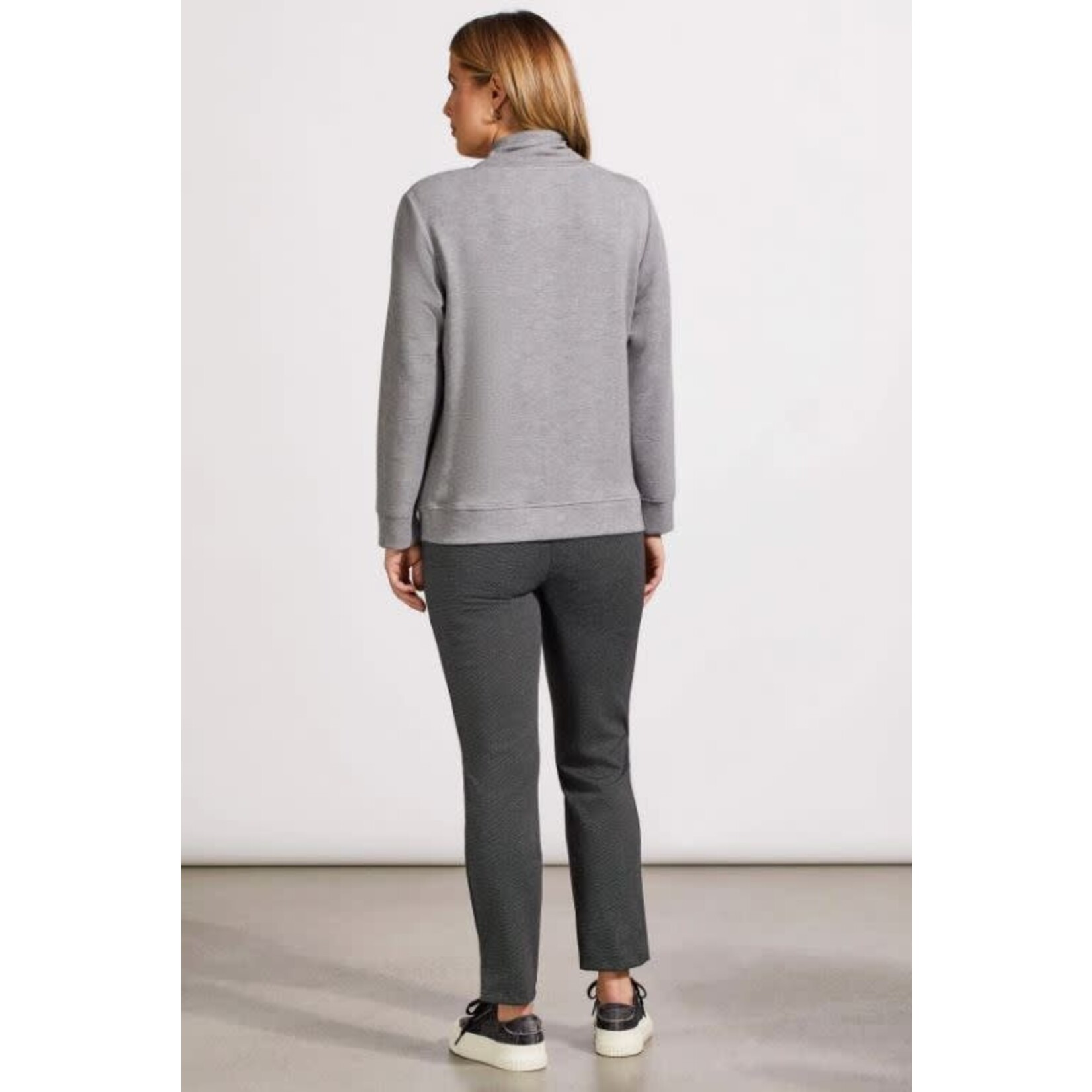 Tribal Funnel Neck Zip Detail Sweater