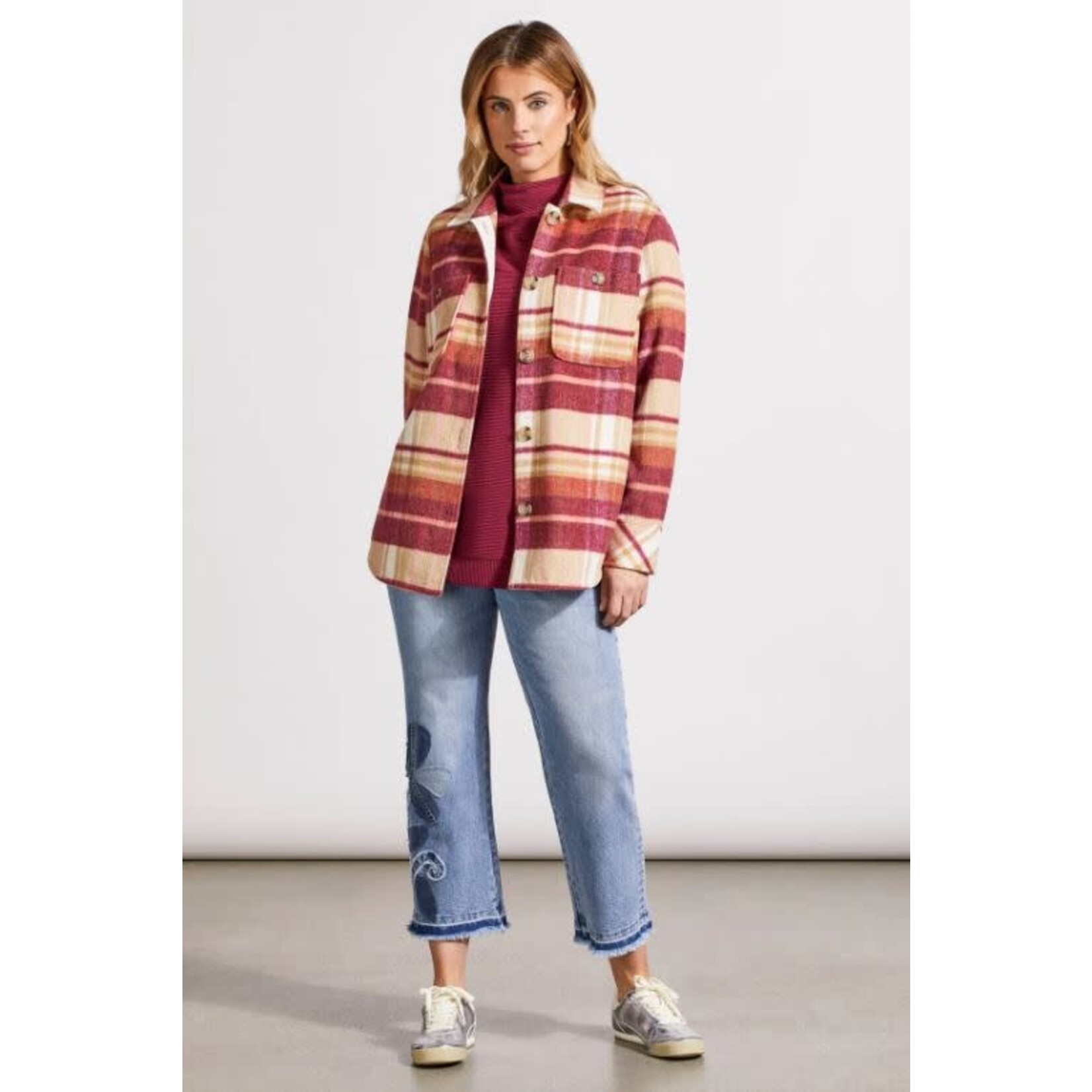 Tribal Shacket With Chest Pockets