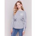 Charlie B Crew Neck Needle Punch Sweater