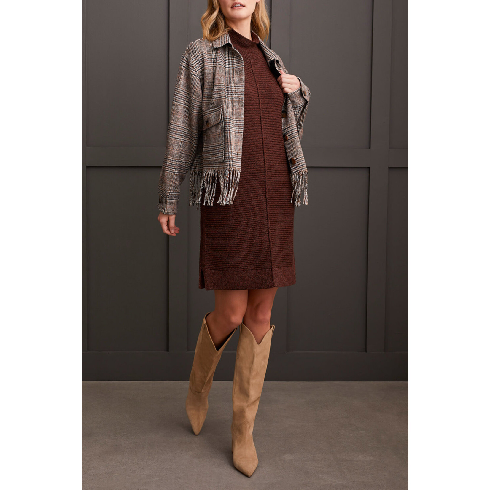 Tribal Sleeveless Sweater Dress