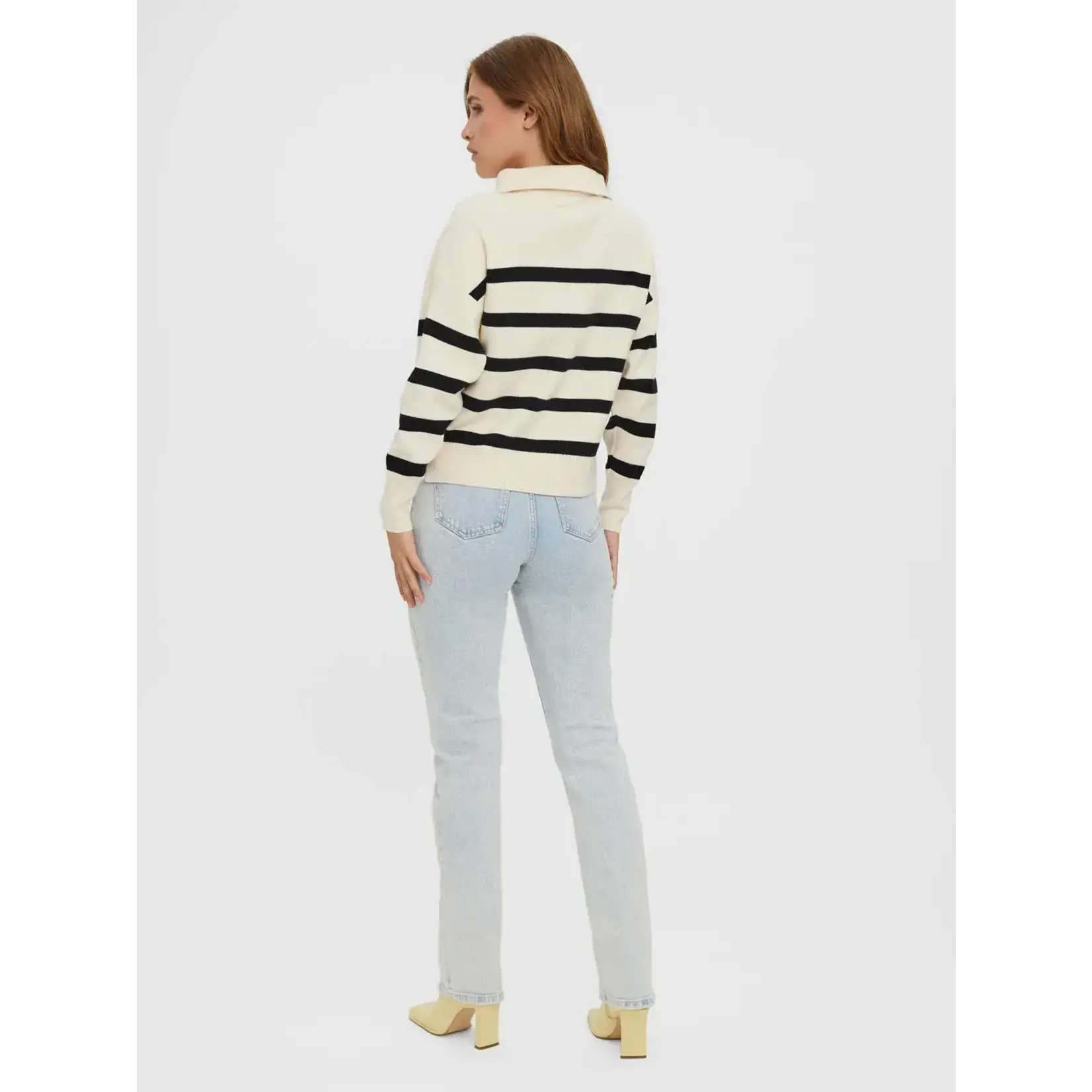 Vero Moda Saba Stripe High Neck Sweater