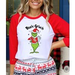 Royal Blush Basic Grinch Baseball Tee Red