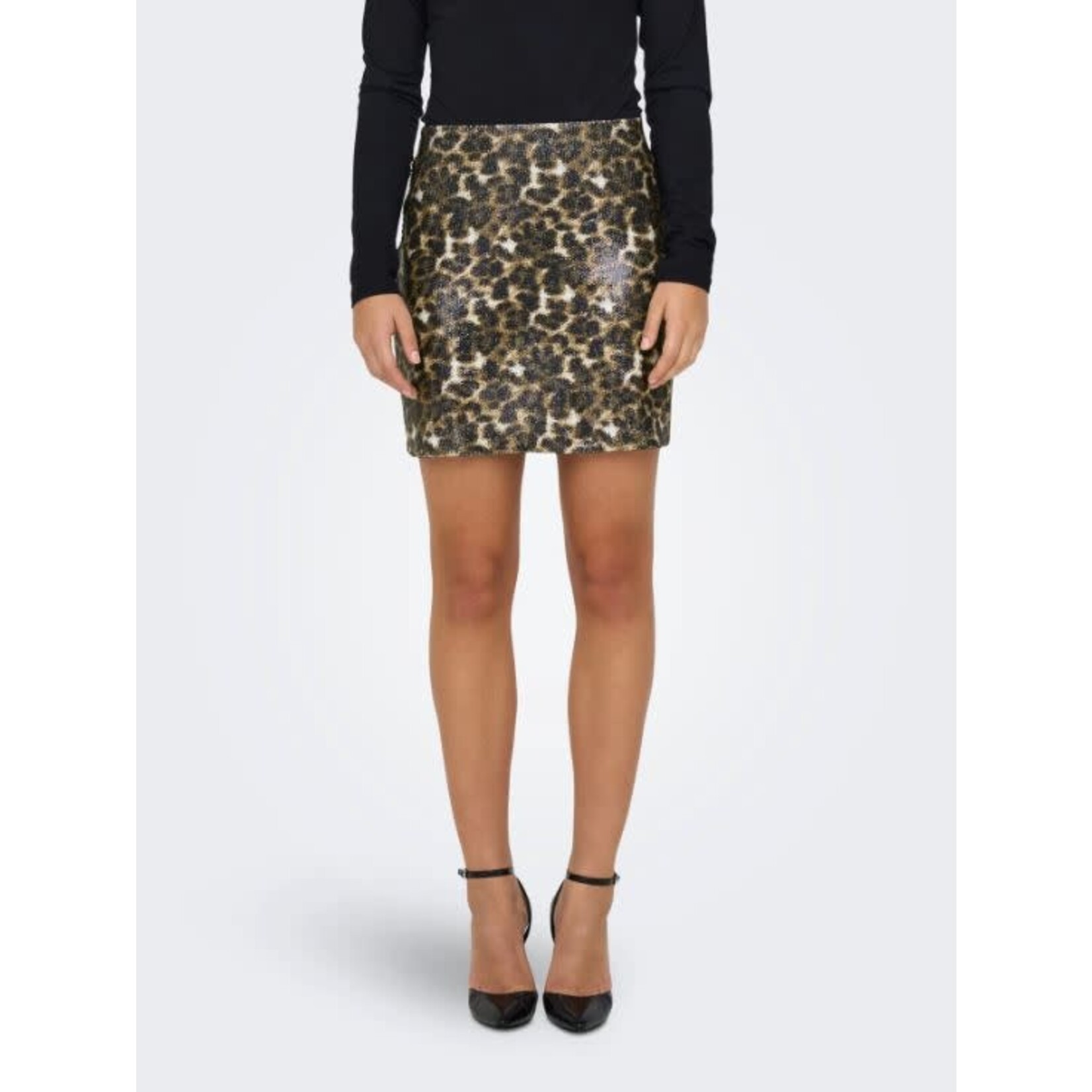 Only Leo Sequins Short Skirt