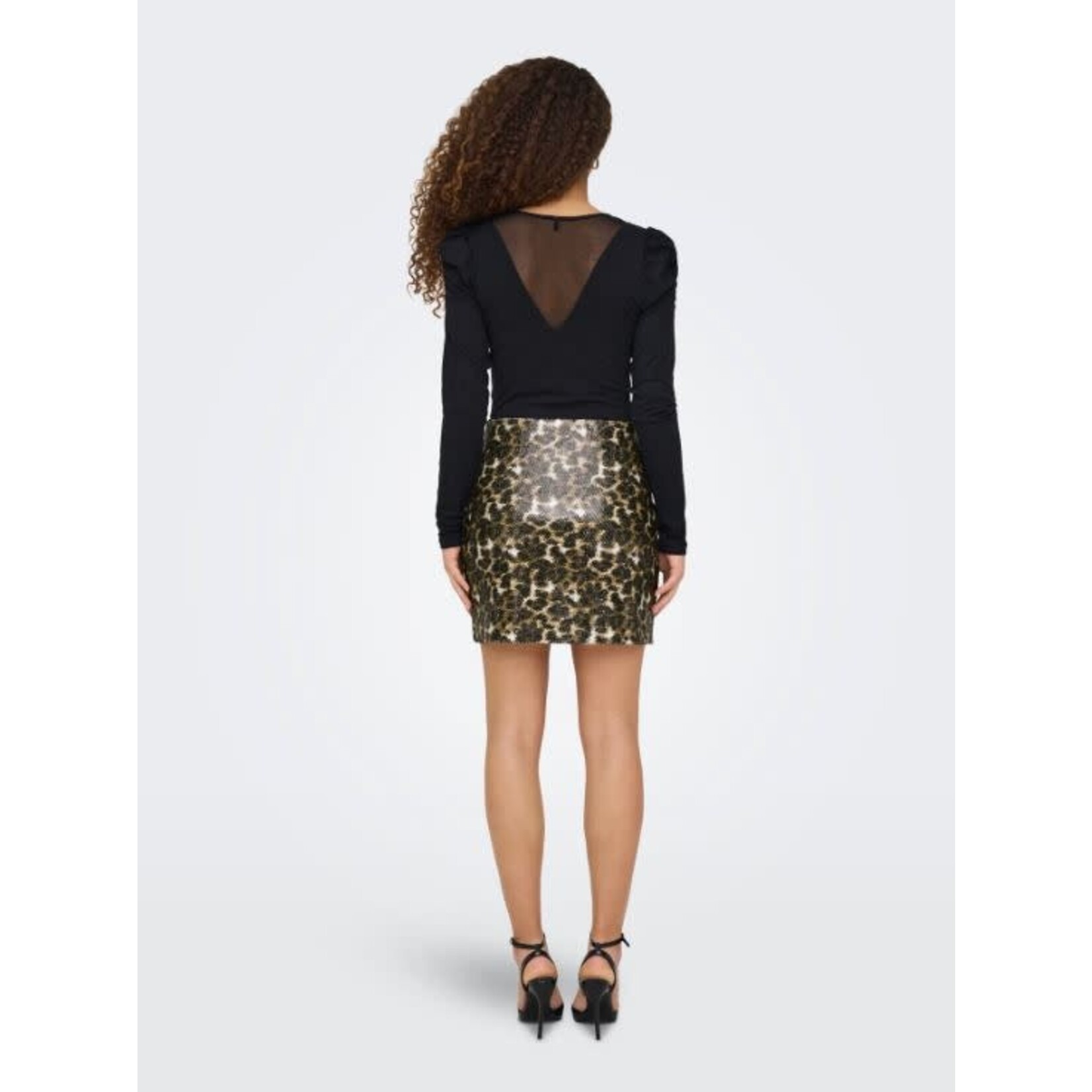 Only Leo Sequins Short Skirt