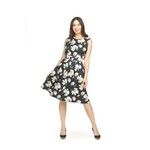 Papillon Floral Sleeveless Pleated Dress