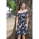 Papillon Smocked Floral Off The Shoulder Dress